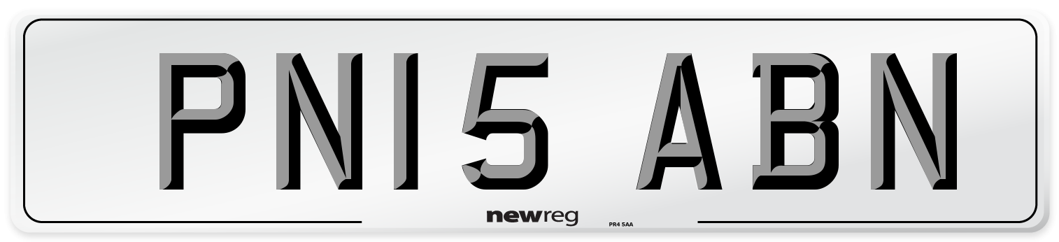 PN15 ABN Number Plate from New Reg